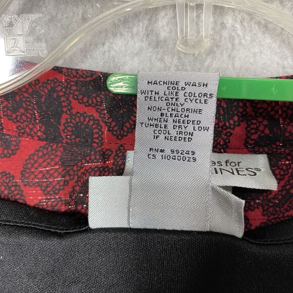 Maggie Barnes for Catherines Womens Plus Size 2X Red Blouse + Tank Top 2 Piece - Picture 12 of 14